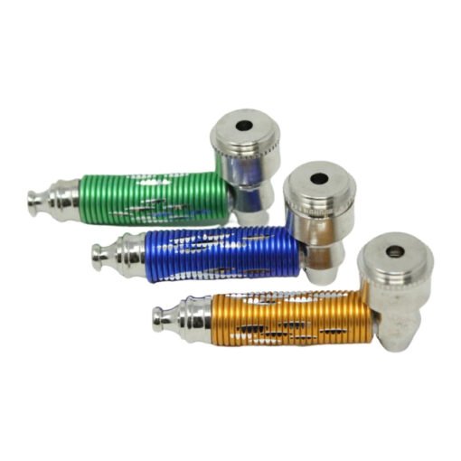 3" Metal pipe with Diamond Cuts - Assorted Colour