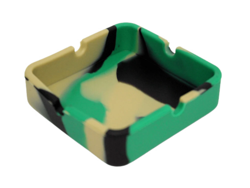 3.2" Square Silicone Ashtray Assorted Color