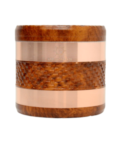 EC420 Weaving Wood Style 63mm 4 Piece Grinder - Orange/Copper
