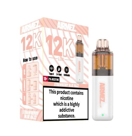 Airmez Lux 12K Strawberry Blue Razz Prefilled Vape Kit