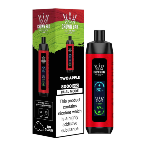 AL FAKHER Crown Bar Pro 8000 Puffs Two Apple Disposable