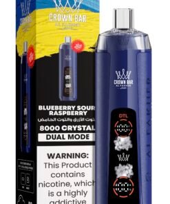 Al Fakher Crystal 8000 Puffs Blue Sour Raspberry Disposable Vape | Dual Mode