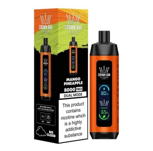 AL FAKHER Crown Bar Pro 8000 Puffs Mango Pineapple Disposable Vape