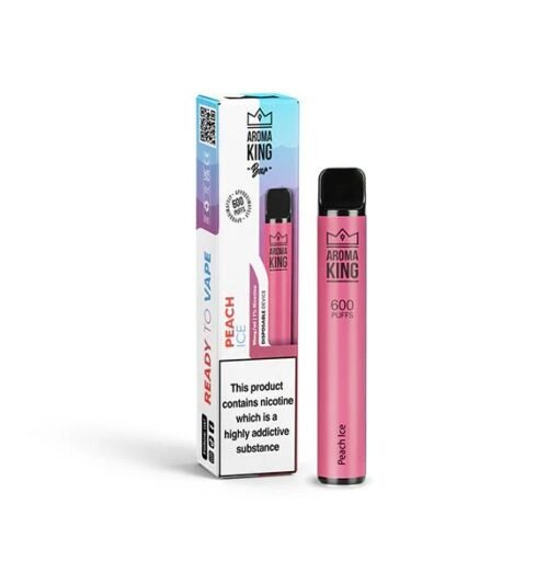10mg Aroma King Bar 600 Disposable Vape Peach Ice