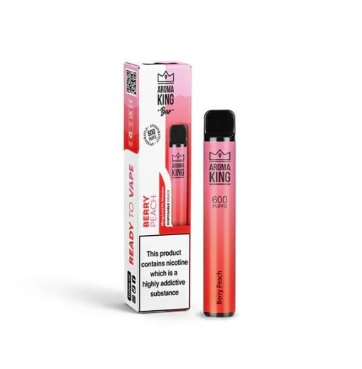 10mg Aroma King Bar 600 Disposable Vape Berry Peach