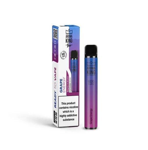 10mg Aroma King Bar 600 Disposable Vape Grape Energy