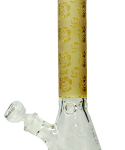 14'' 7mm Deep Engraved Forst Skull Beaker - Yellow