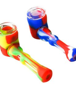 4" Titan Silicone Pipe w/ Glass Bowl - Rasta