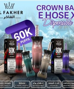 Al Fakher Crown Bar E Hose X 60k Puffs -5 packs