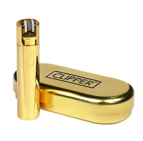 Clipper Metal Flint Lighter – Gold
