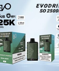 GUM MINT EVODRIP SO25000 DISPOSABLE ( 5-PACK)