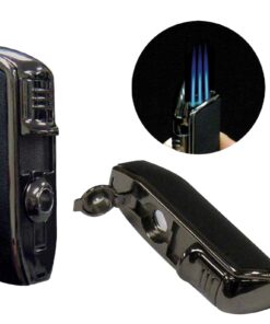 Black Stone Texture Triple Flame With Punch Cutter